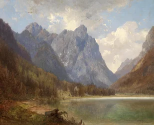 The Toblach Lake in Puster Valley
